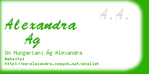 alexandra ag business card